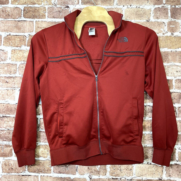 Vintage The‎ North Face Red Full Zip Men’s Track Jacket Zipper Pockets Medium - Picture 1 of 8